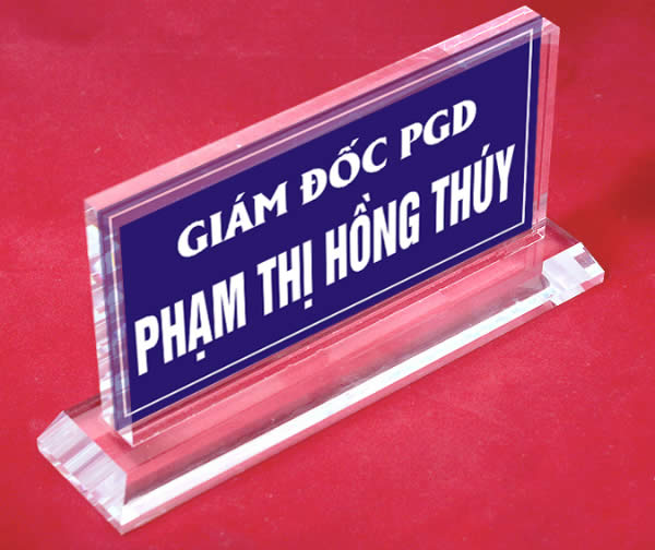 Biển chức danh gỗ, mica