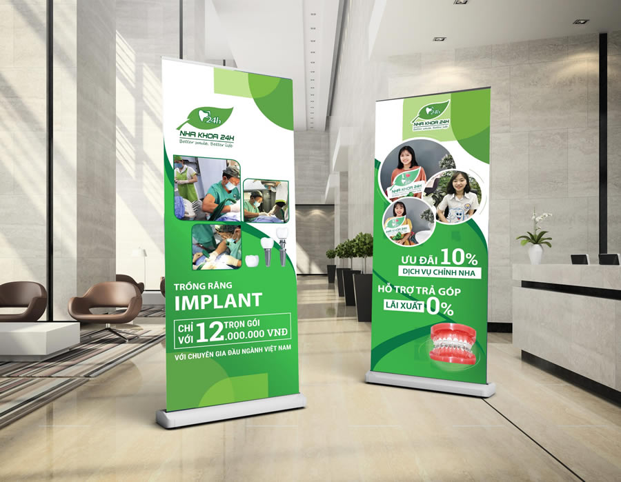 Cung cấp ch&acirc;n đế Standee quảng c&aacute;o H&agrave; Tĩnh